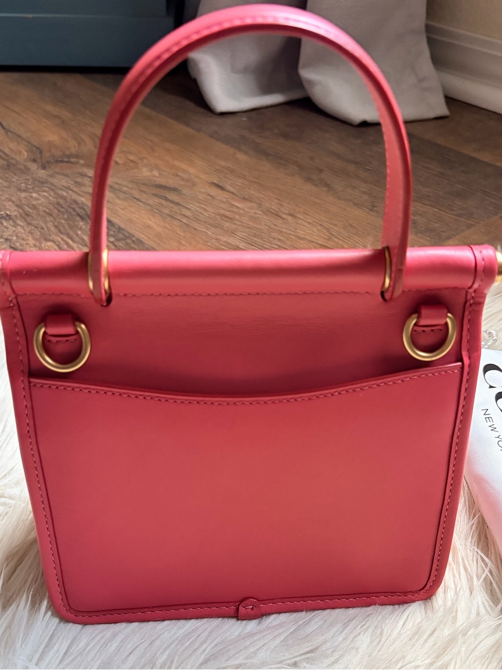 Coach Og Willis Top Handle 18 Taffy Glove Tanned Leather Final Markdown - Picture 10 of 17